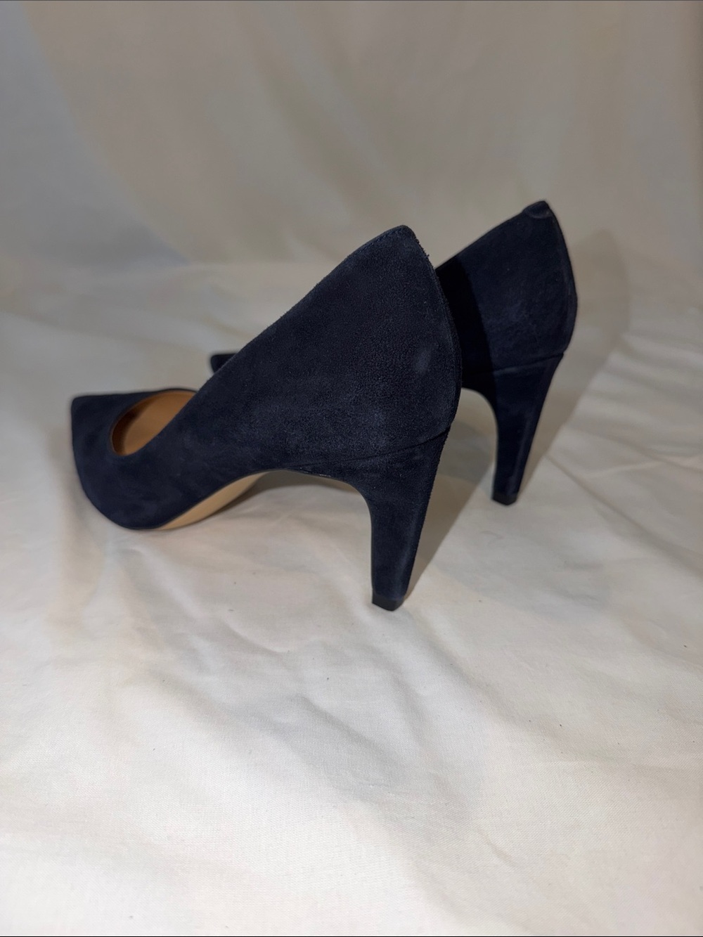 Talbots Navy Suede Pointed Pump - Picture 4 of 7